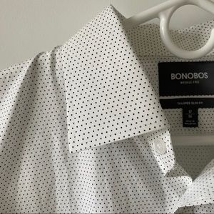 Bonobos - Daily Grind Winkle Free Dress Shirt - Navy Pin Dot
